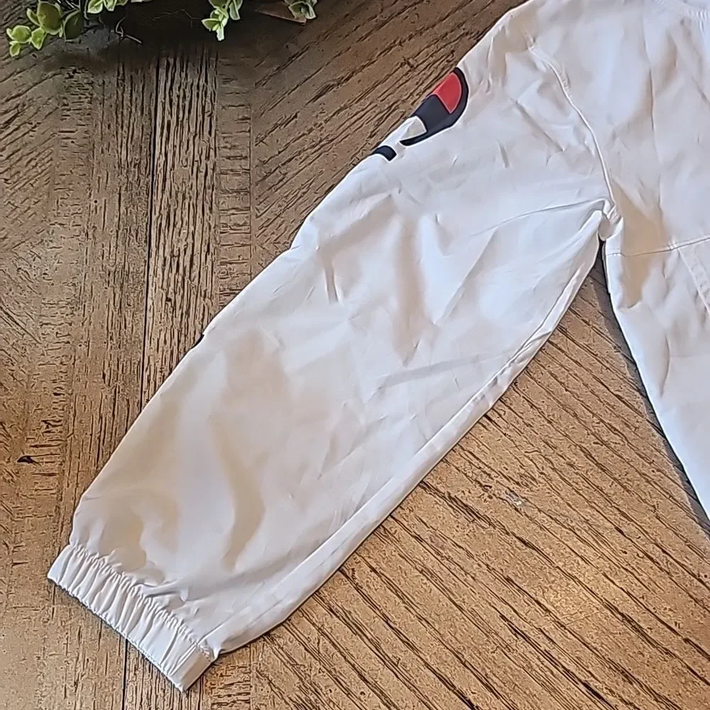 Boys Champion white wind breaker jacket size S